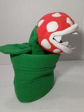 Super Mario Bros Piranha Plant Hand Puppet 12" Plush Super mario uncute 2019